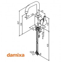 MONOMANDO LAVABO PINE DAMIXA